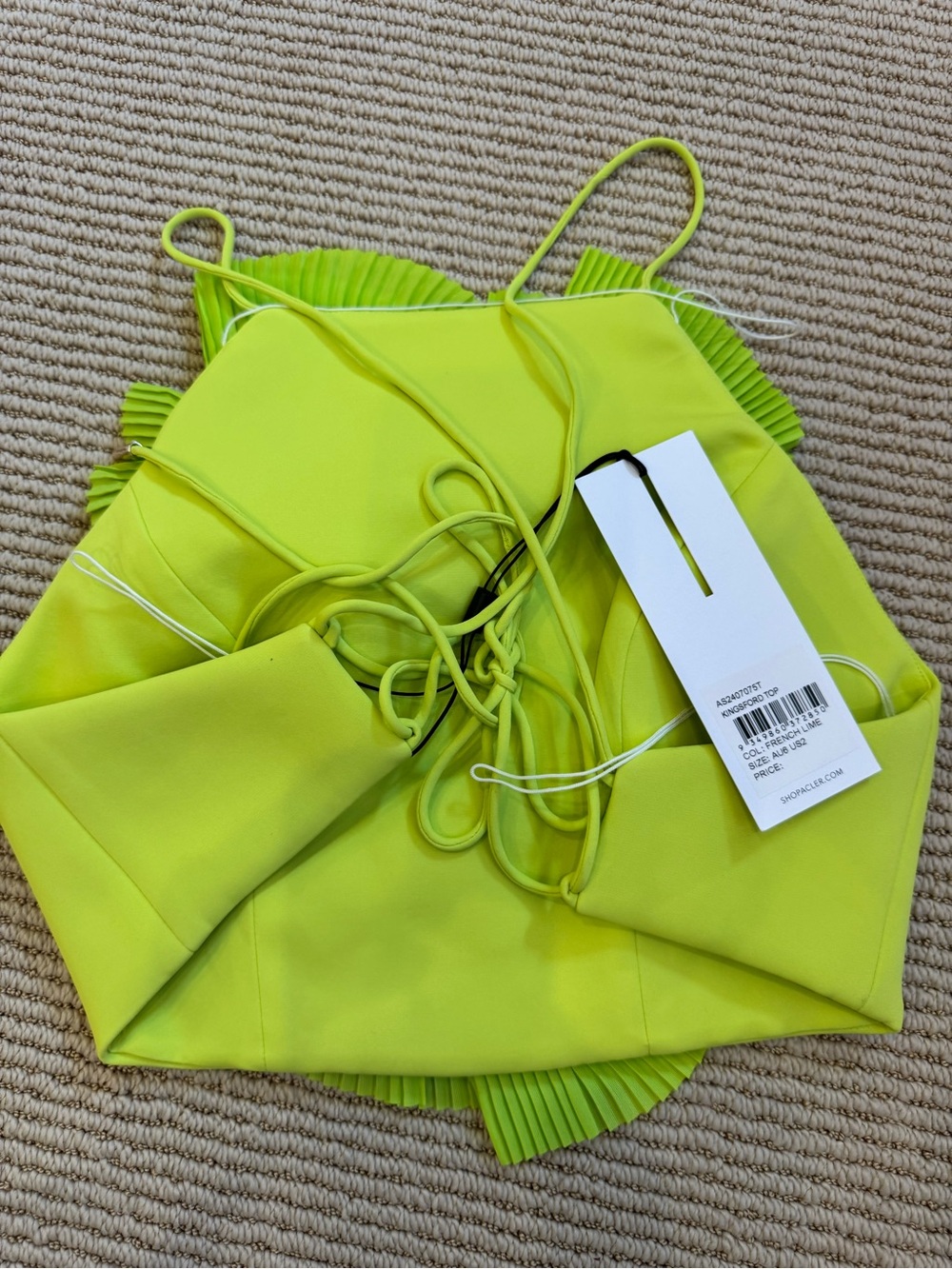 Acler 2 pc ruffle corset back tie top paired with maxi skirt matching NWT - Picture 5 of 9
